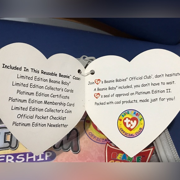 New,Rare, 1999 Beanie Babies Official Club Platinum Edition Collectible Case Kit - Picture 8 of 17